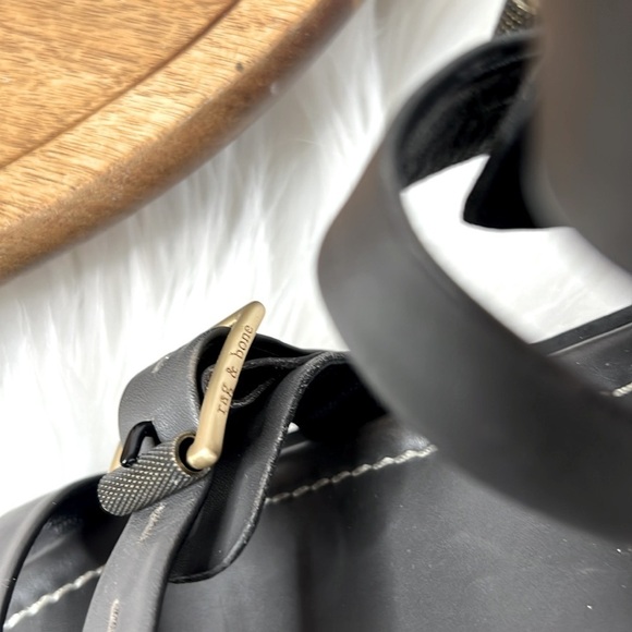 RAG & BONE l Metal Gray Strappy Heel Fallon Leather Sandal Brass Buckle 9.5 - Picture 12 of 14